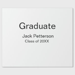 einfache minimale Graduierung fügen Namen moderne  Geschenkpapier