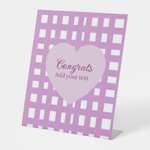 Einfache minimale Gratulation Abschluss lila Sockelschild