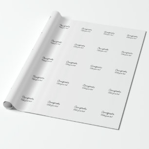 Einfache minimale Gratulation Abschlusskollektion Geschenkpapier