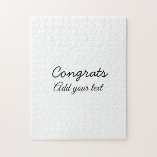 Einfache minimale Gratulation Abschlusskollektion  Puzzle