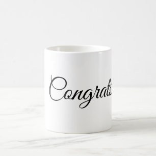 Einfache minimale Gratulation füge deinen Text Nam Kaffeetasse