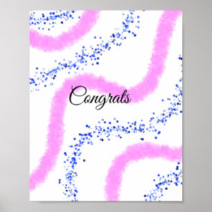 Einfache minimale Gratulation füge deinen Text Nam Poster