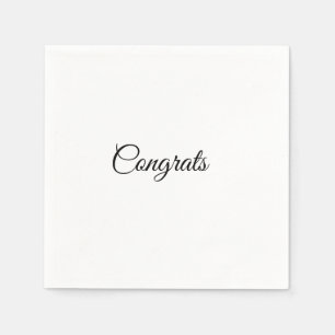 Einfache minimale Gratulation füge deinen Text Nam Serviette