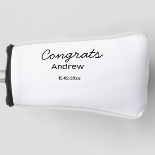Einfache minimale Gratulation hinzufügen Name Datu Golf Headcover