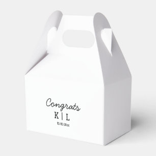 Einfache minimale Gratulation mit Buchstaben Monog Geschenkschachtel