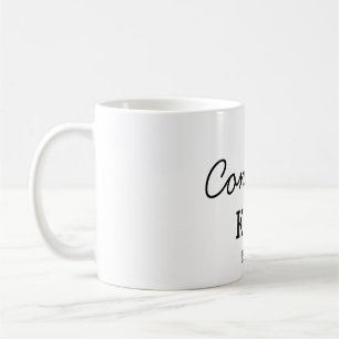 Einfache minimale Gratulation mit Buchstaben Monog Kaffeetasse