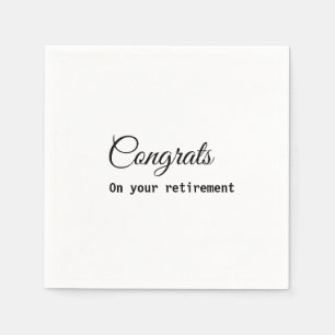 Einfache minimale Gratulation Renteneintritt Name  Serviette