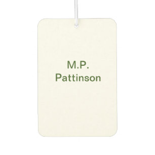 Einfache minimale grüne Eingabe des Fotos Autolufterfrischer