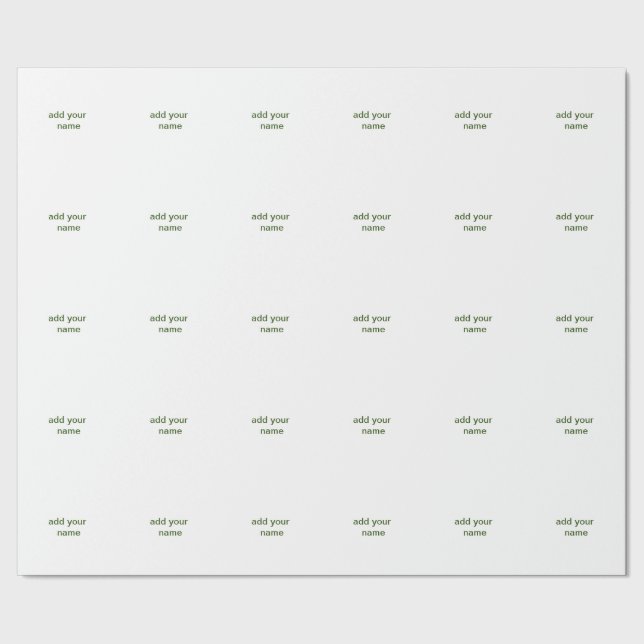 Einfache minimale grüne Eingabe des Fotos Geschenkpapier (Saum)