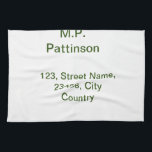 Einfache minimale grüne Eingabe des Fotos Geschirrtuch<br><div class="desc">Gestaltung</div>