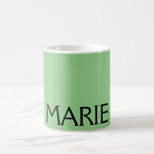 EINFACHE MINIMALE GRÜNE HINZUFÜGEN SIE IHREN NAMEN KAFFEETASSE