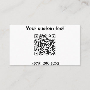 Einfache minimale Hinzufügen Barcode Telefonnummer Visitenkarte
