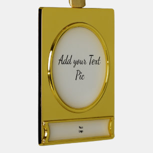 einfache minimale hinzufügen Ihren Namen Brautjung Banner-Ornament Gold