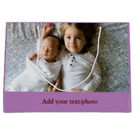 einfache minimale HINZUFÜGEN IHRER FOTO TEXT CHRIS Große Geschenktüte