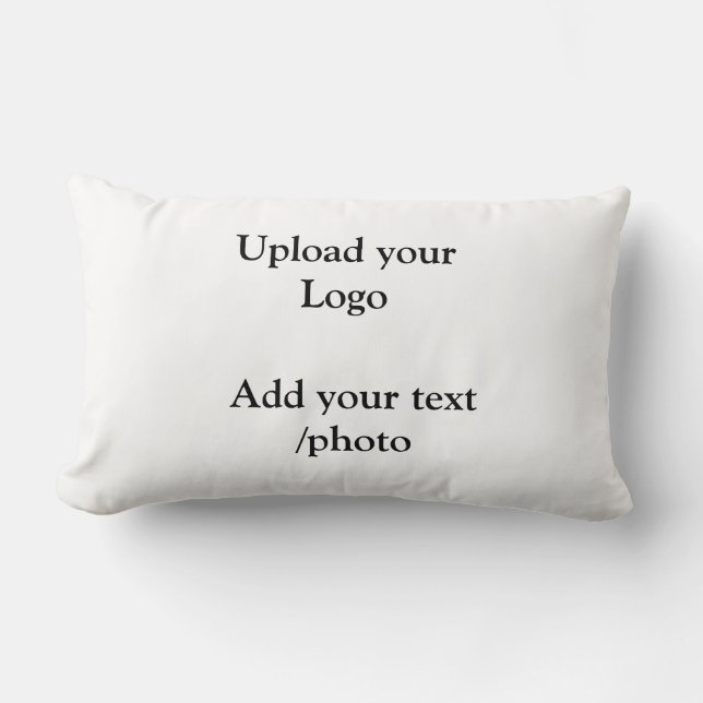 einfache minimale Hinzufügen Ihrer Logo-Text-Detai Lendenkissen (Vorderseite)