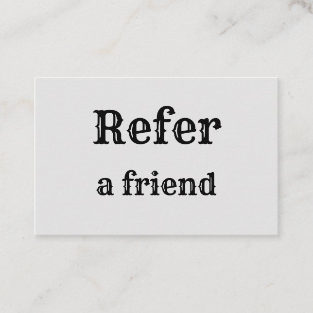 einfache minimale Hinzufügen Ihrer Namen Shop Salo Empfehlungskarte (Vorderseite)