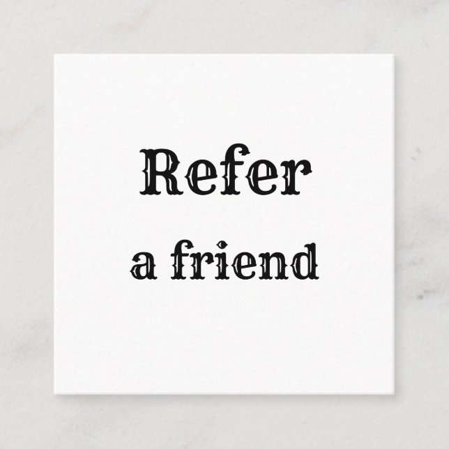 einfache minimale Hinzufügen Ihrer Namen Shop Salo Empfehlungskarte (Vorderseite)