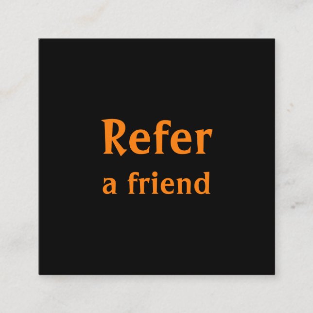 einfache minimale Hinzufügen Ihrer Namen Shop Salo Empfehlungskarte (Vorderseite)