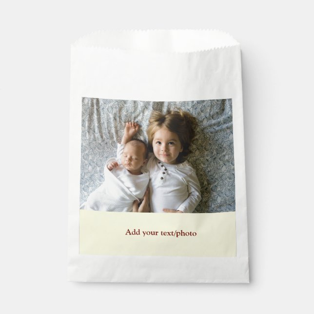 einfache minimale Hinzufügen IHRES FOTO TEXT CHRIS Geschenktütchen (Vorderseite)