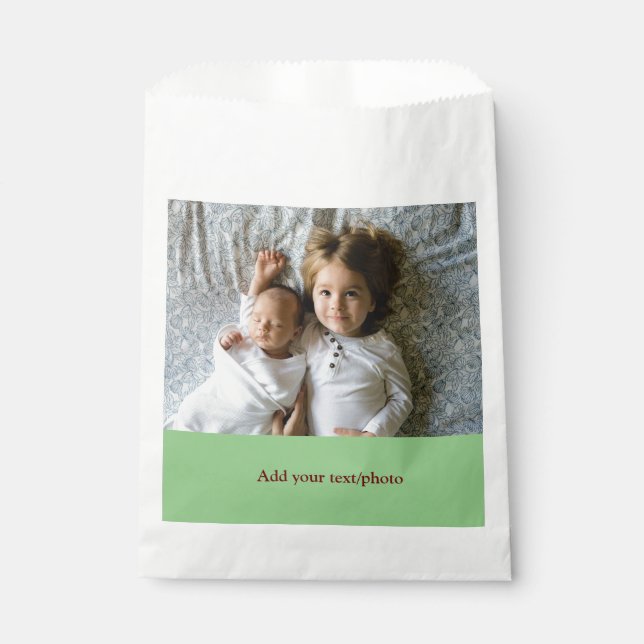 einfache minimale Hinzufügen IHRES FOTO TEXT CHRIS Geschenktütchen (Vorderseite)