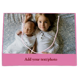 einfache minimale Hinzufügen IHRES FOTOS TEXT CHRI Große Geschenktüte