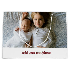 einfache minimale Hinzufügen IHRES FOTOS TEXT CHRI Große Geschenktüte