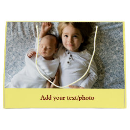 einfache minimale Hinzufügen IHRES FOTOS TEXT CHRI Große Geschenktüte