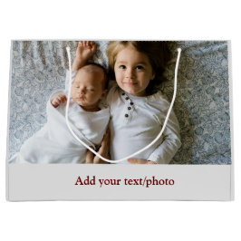 einfache minimale Hinzufügen IHRES FOTOS TEXT CHRI Große Geschenktüte