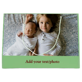 einfache minimale Hinzufügen IHRES FOTOS TEXT CHRI Große Geschenktüte