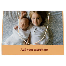 einfache minimale Hinzufügen IHRES FOTOS TEXT CHRI Große Geschenktüte