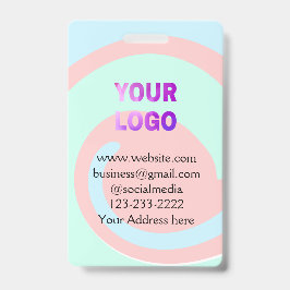 Einfache minimale Hinzufügen Ihres Logos/Designs h Ausweis