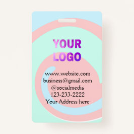 Einfache minimale Hinzufügen Ihres Logos/Designs h Ausweis