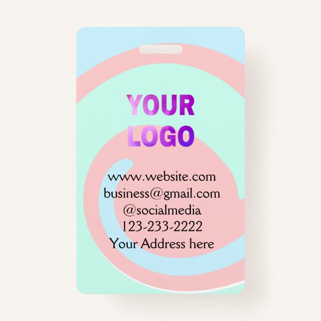 Einfache minimale Hinzufügen Ihres Logos/Designs h Ausweis (Vorderseite)