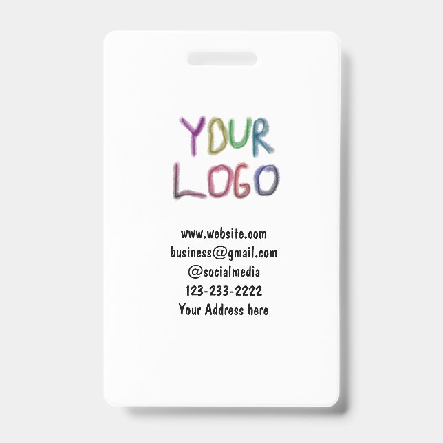 Einfache minimale Hinzufügen Ihres Logos/Designs h Ausweis (Vorderseite)