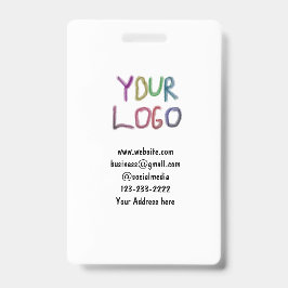 Einfache minimale Hinzufügen Ihres Logos/Designs h Ausweis