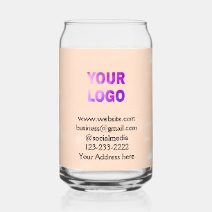 Einfache minimale Hinzufügen Ihres Logos/Designs h Dosenglas