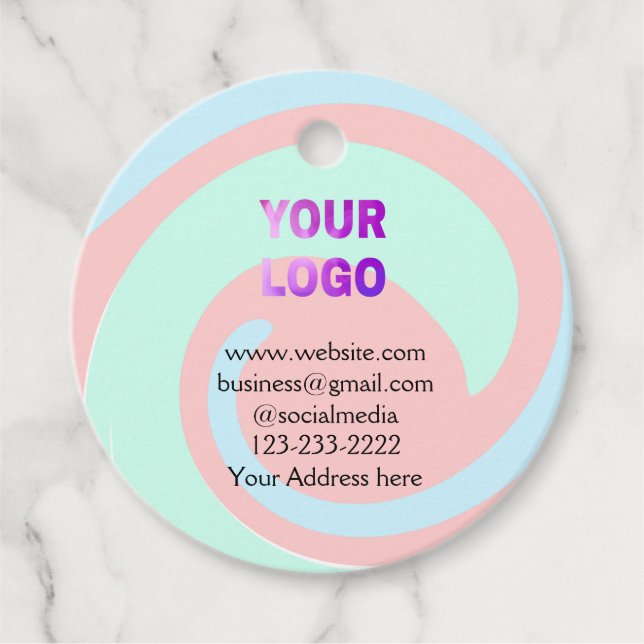 Einfache minimale Hinzufügen Ihres Logos/Designs h Geschenkanhänger (Vorderseite)