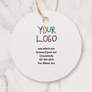 Einfache minimale Hinzufügen Ihres Logos/Designs h Geschenkanhänger
