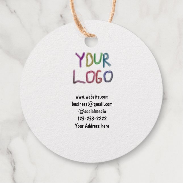 Einfache minimale Hinzufügen Ihres Logos/Designs h Geschenkanhänger (Rückseite)