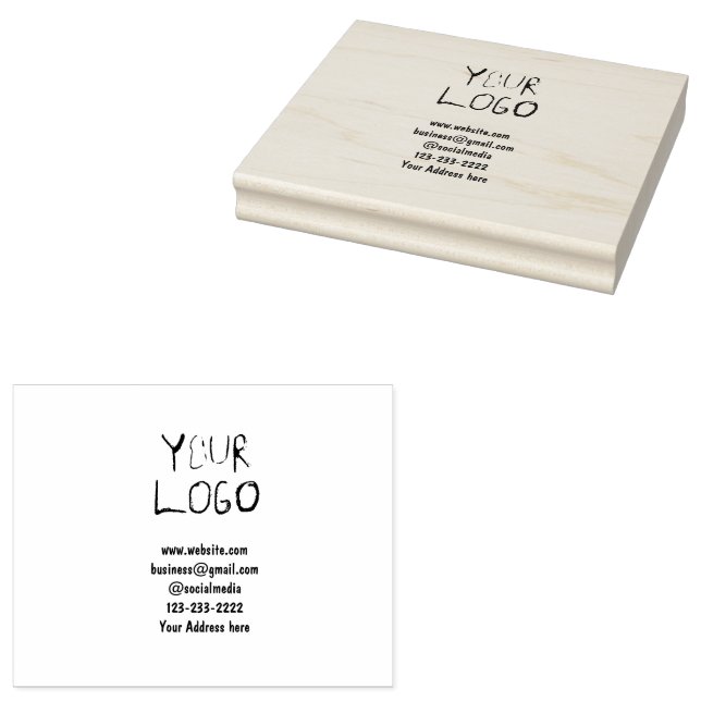 Einfache minimale Hinzufügen Ihres Logos/Designs h Gummistempel (Stempel)