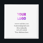 Einfache minimale Hinzufügen Ihres Logos/Designs h Magnet<br><div class="desc">einfache Visitenkarte</div>