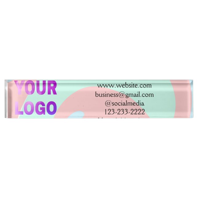 Einfache minimale Hinzufügen Ihres Logos/Designs h Namensplakette (Vorderseite)