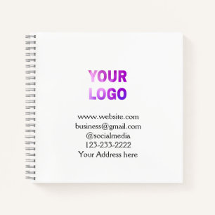 Einfache minimale Hinzufügen Ihres Logos/Designs h Notizbuch