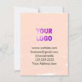 Einfache minimale Hinzufügen Ihres Logos/Designs h Postkarte