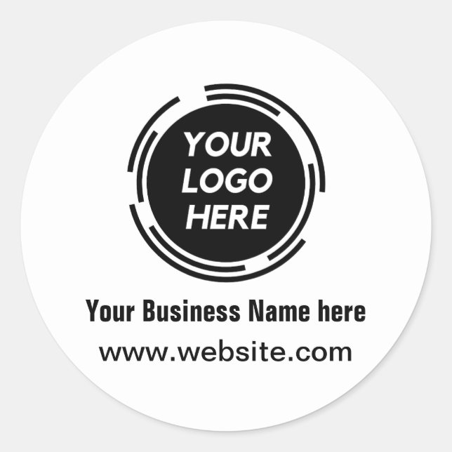 Einfache minimale Hinzufügen Ihres Logos/Designs h Runder Aufkleber (Vorderseite)