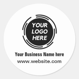 Einfache minimale Hinzufügen Ihres Logos/Designs h Runder Aufkleber