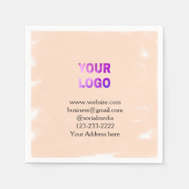 Einfache minimale Hinzufügen Ihres Logos/Designs h Serviette