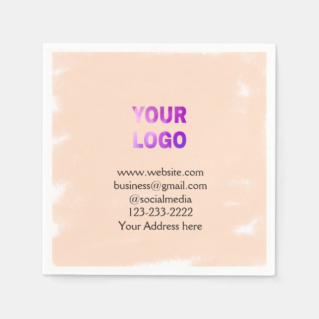 Einfache minimale Hinzufügen Ihres Logos/Designs h Serviette (Vorderseite)