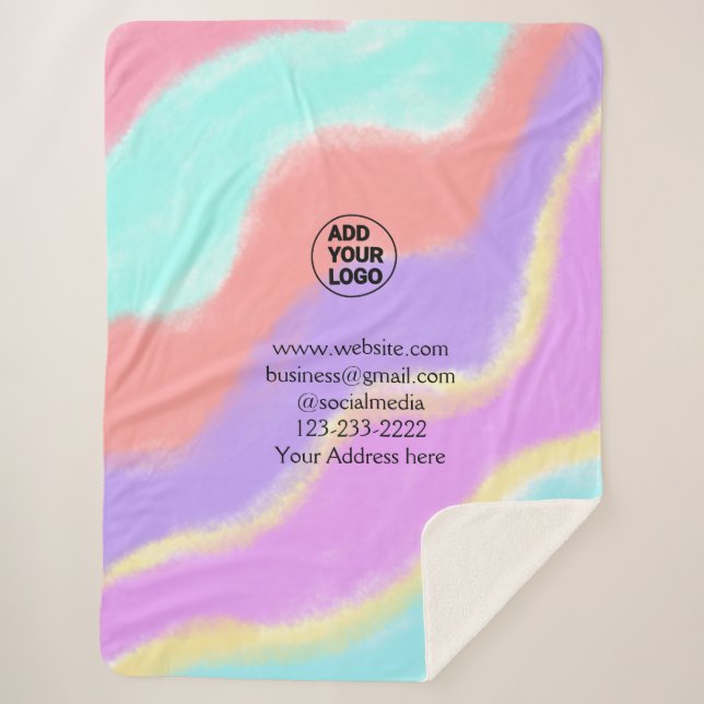 Einfache minimale Hinzufügen Ihres Logos/Designs h Sherpadecke (Vorderseite)