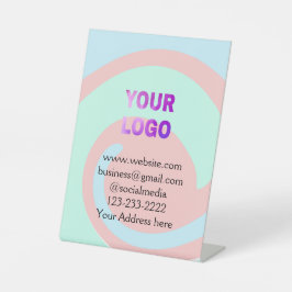 Einfache minimale Hinzufügen Ihres Logos/Designs h Sockelschild